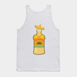 Tequila Anejo - Wine in Mexican hat - Tequila Day Tank Top